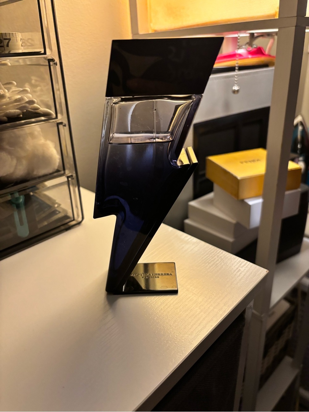 Diesel navy blue lightning bolt decorative vase